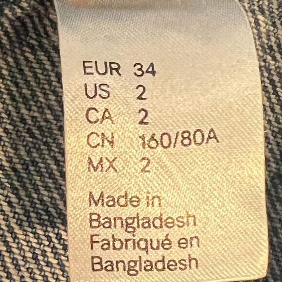 H&M Divided Mens Denim Jacket Size 2 Classic Blue Casual Style Made In Banglades - Picture 7 of 7